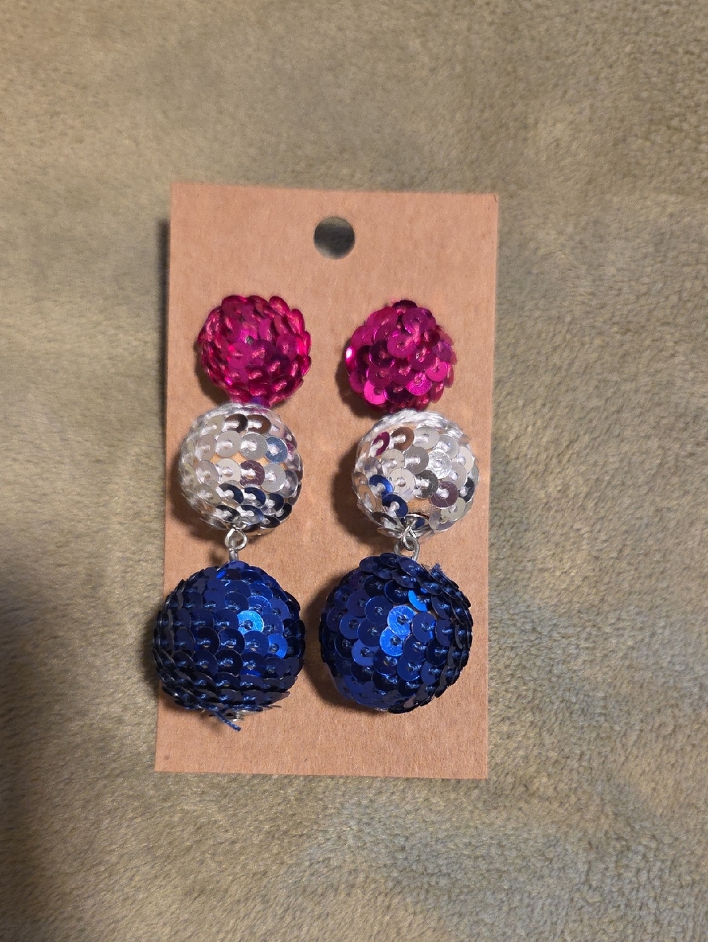 Sequined Colorful Drop Earrings